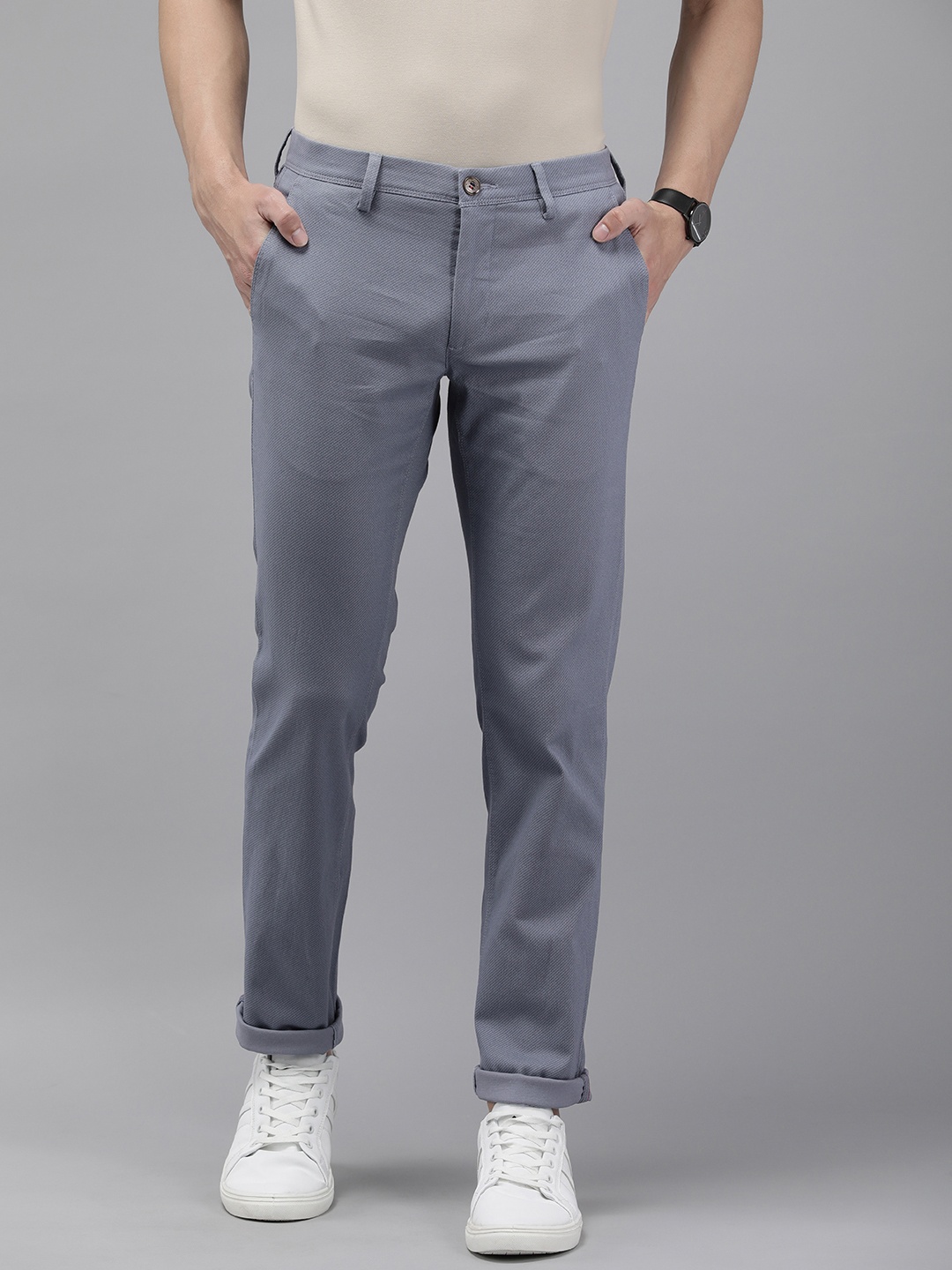 

Van Heusen Sport Men Slim Fit Trousers, Blue