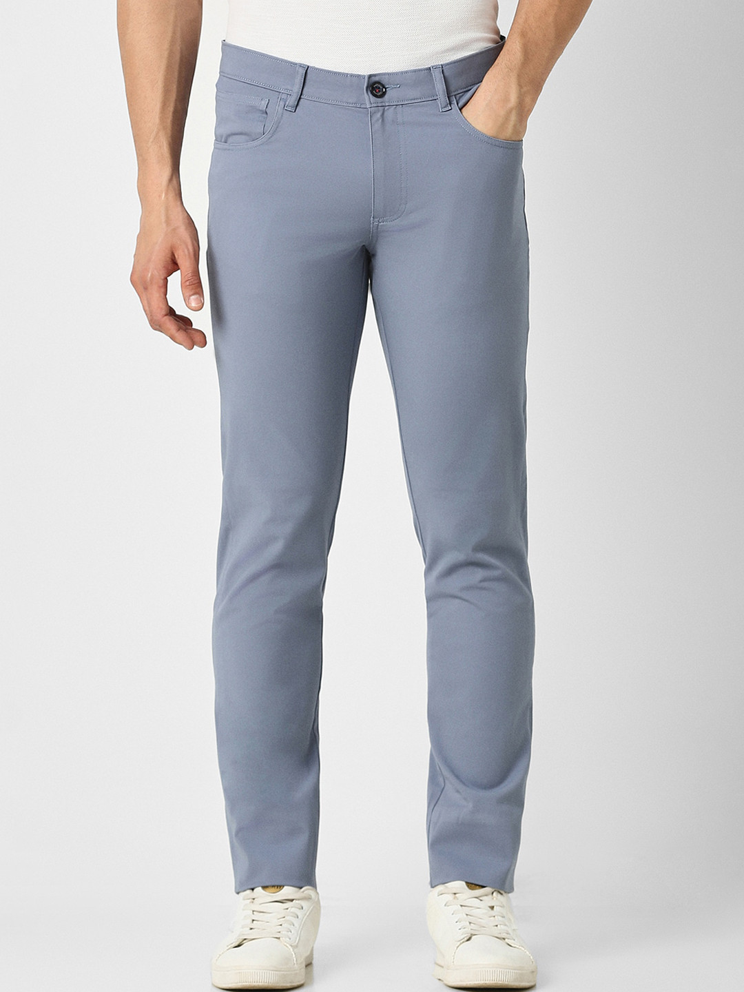 

Van Heusen Sport Men Slim Fit Mid-Rise Trousers, Grey