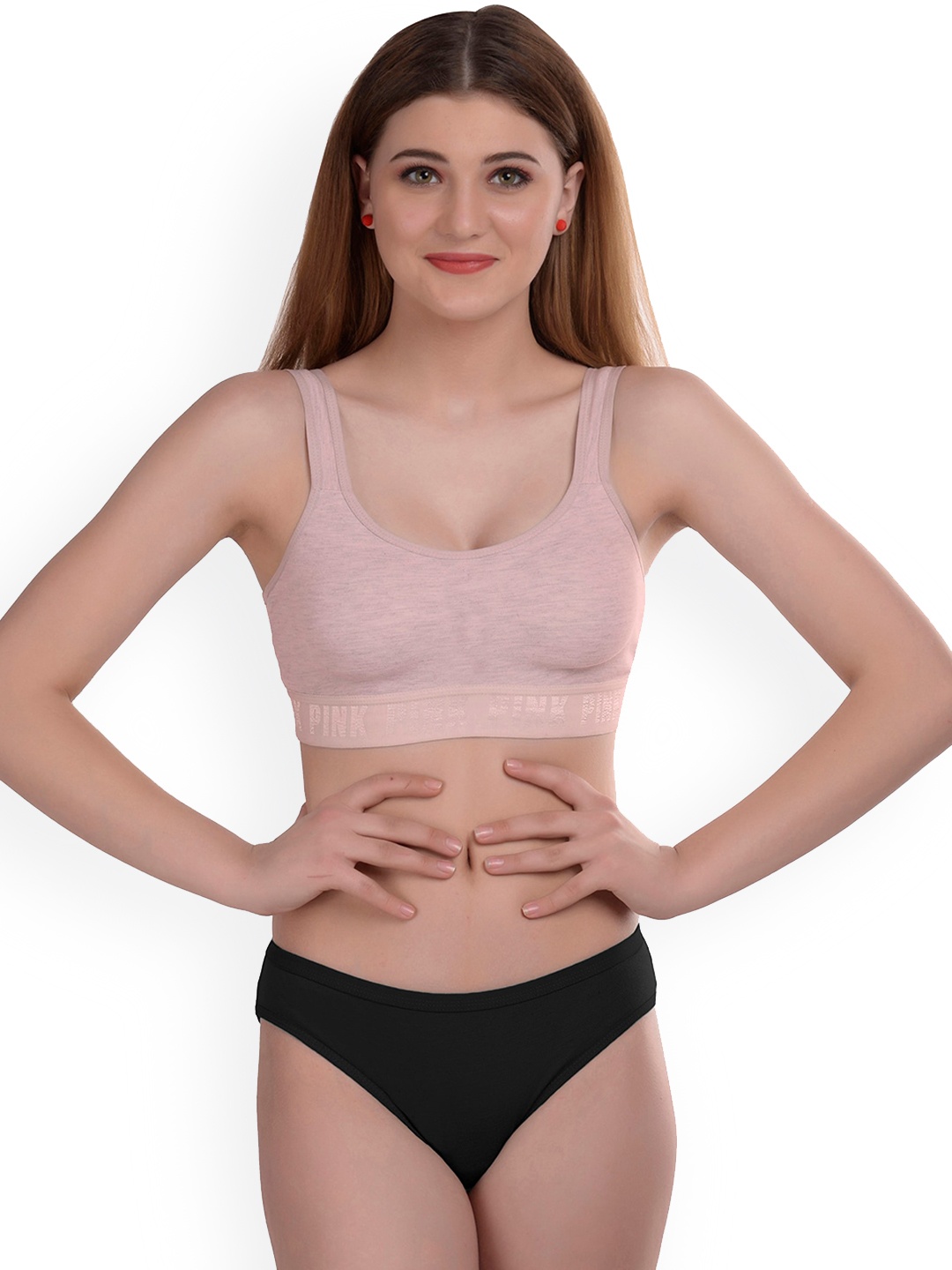 

AROUSY Cotton Lingerie Set Gayla Set_Pink_38