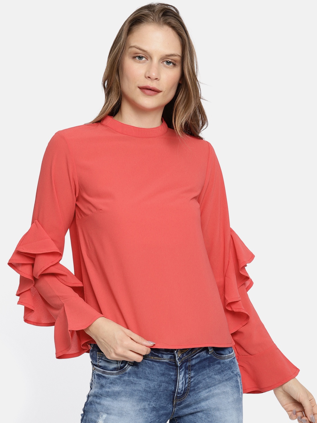 

Pepe Jeans Women Red Solid Top