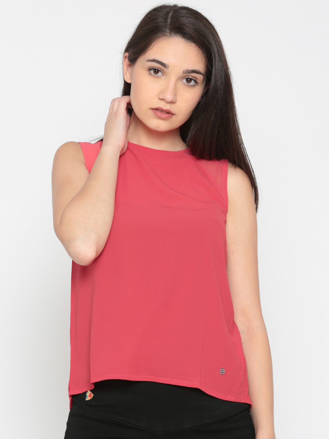 

Pepe Jeans Women Red Solid A-Line Top