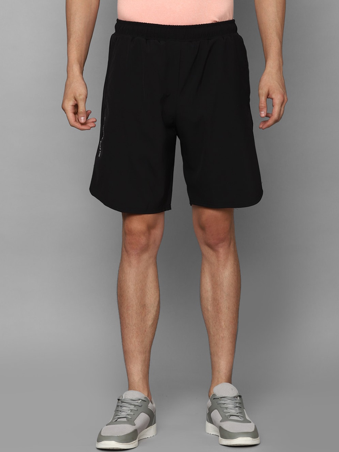 

Louis Philippe Men Black Slim Fit Sports Shorts