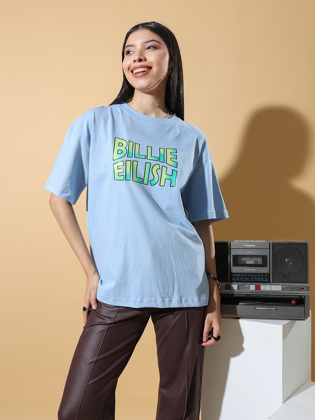 

Stylecast X Hersheinbox Typography Print T-shirt, Navy blue