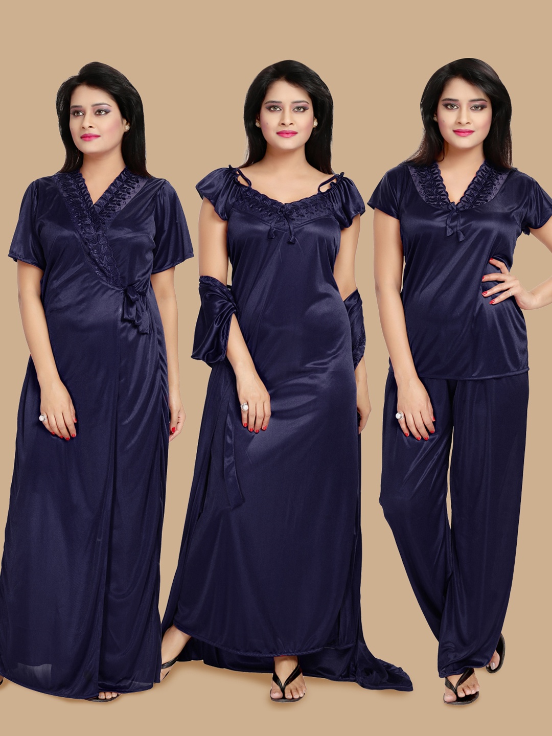 

Noty Navy Blue Maxi Nightdress