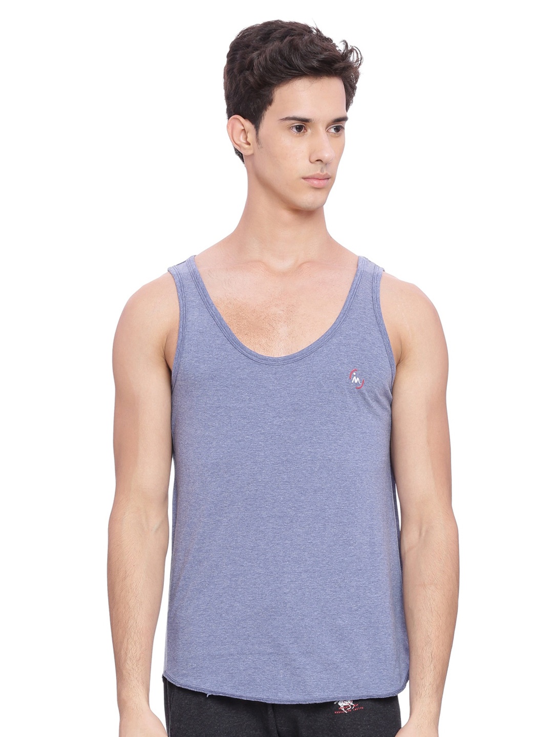 

Masculino Latino Sleeveless Cotton T-shirt, Blue