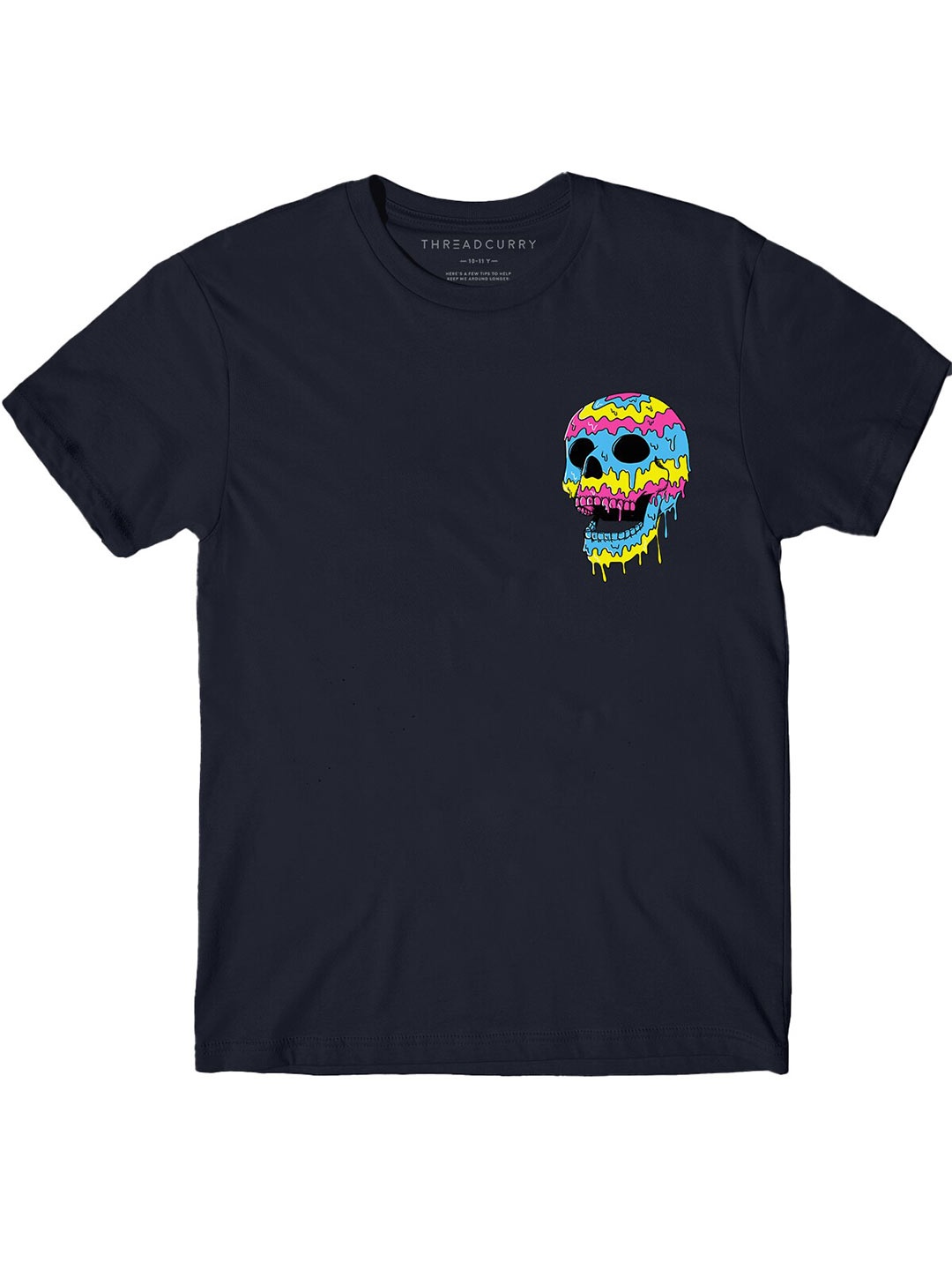 

THREADCURRY Boys Graphic Printed Cotton T-shirt, Navy blue