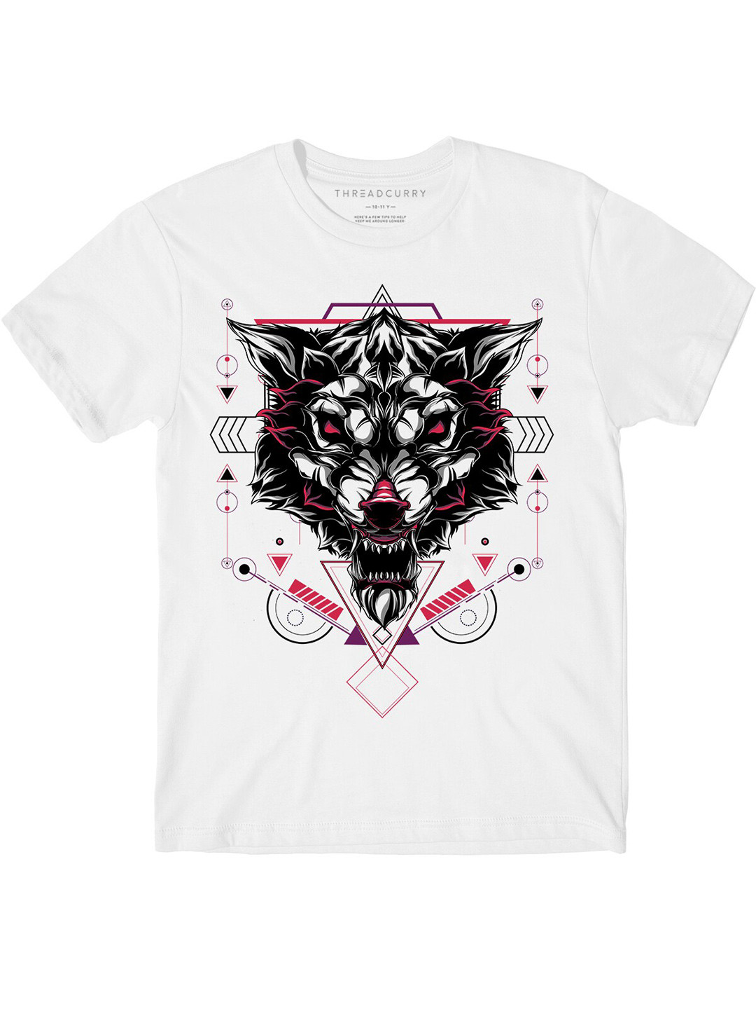 

THREADCURRY Boys Graphic Printed Cotton T-Shirt, White