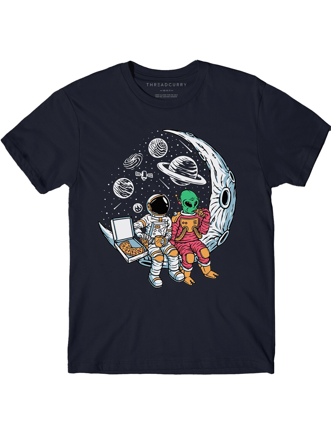 

THREADCURRY Boys Graphic Printed Cotton T-Shirt, Black