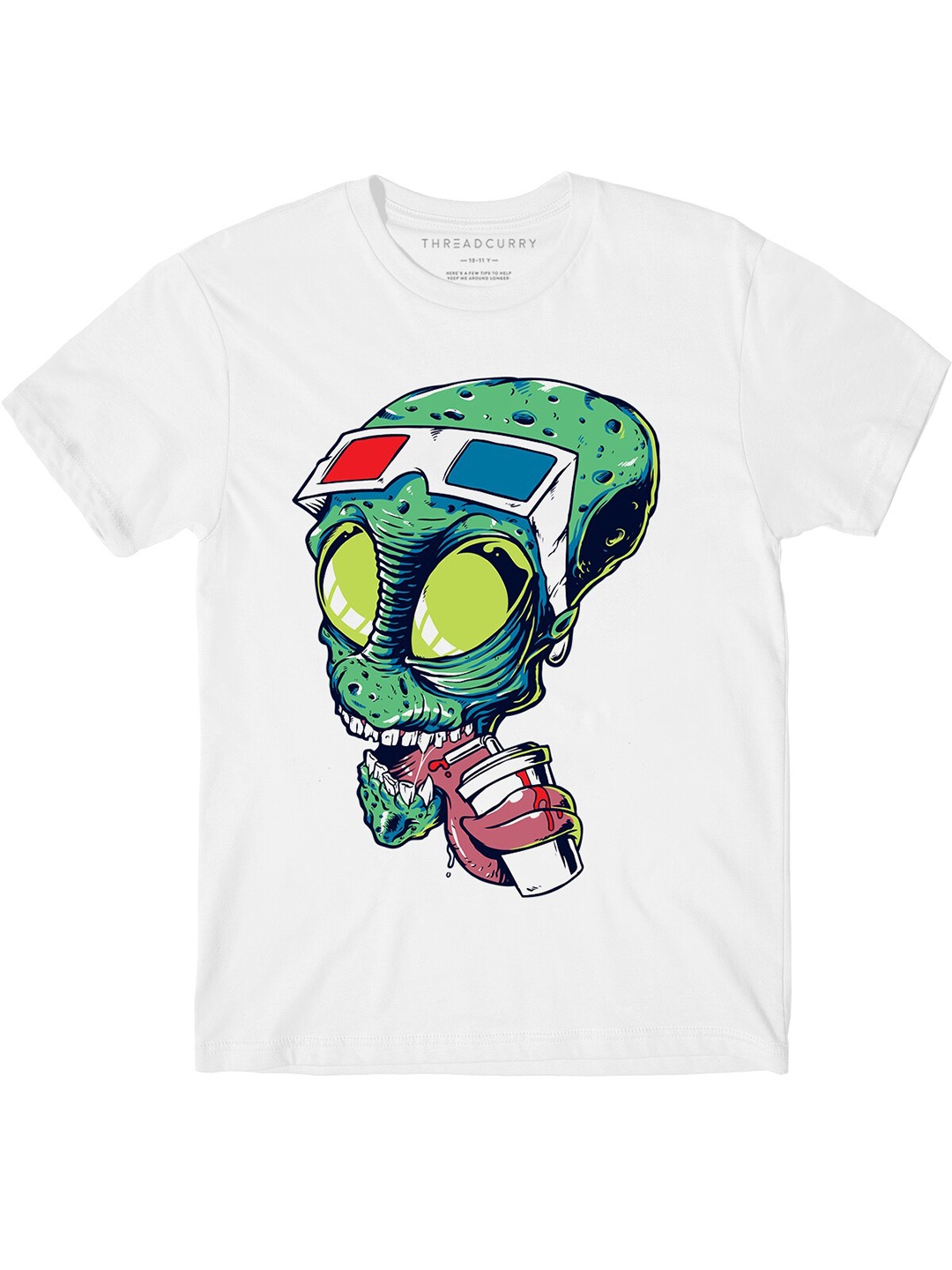 

THREADCURRY Boys Graphic Printed Cotton T-Shirt, White