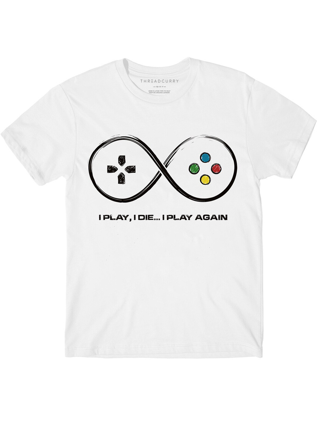 

THREADCURRY Boys Graphic Printed Cotton T-shirt, White