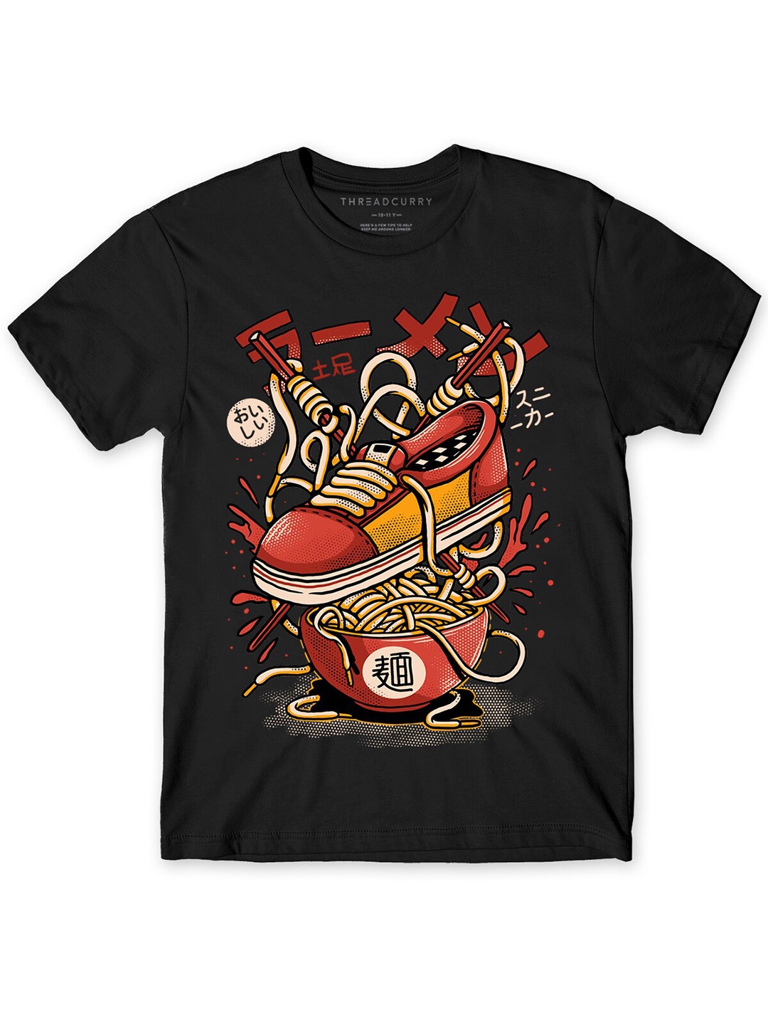 

THREADCURRY Boys Graphic Printed Cotton T-shirt, Black