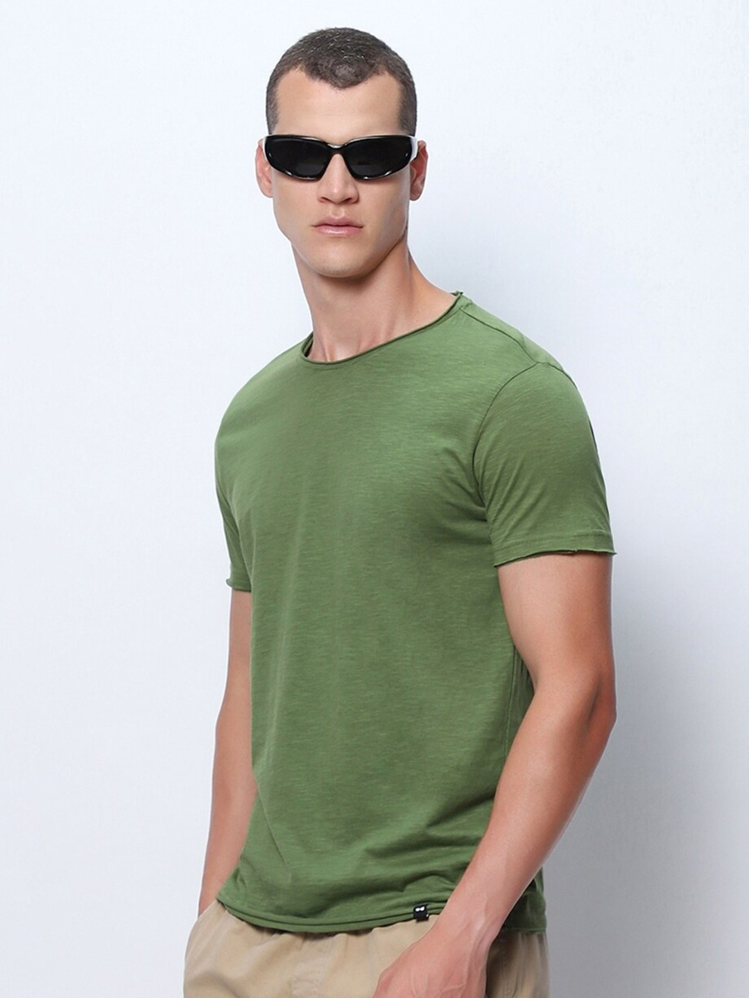 

Bewakoof Air 1.0 Pure Cotton T-shirt, Green