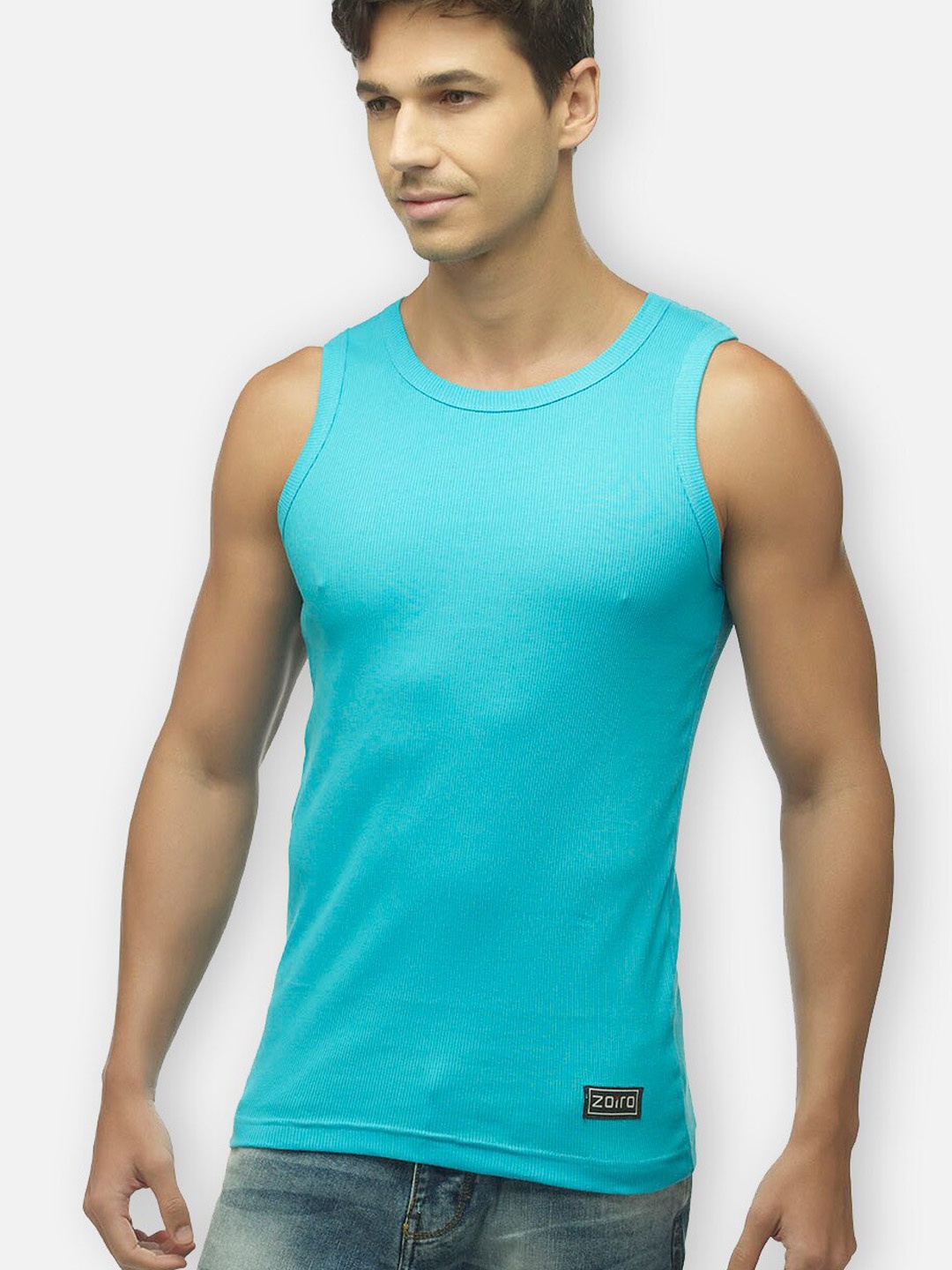 

Zoiro Cotton Sleeveless Innerwear Vest, Blue