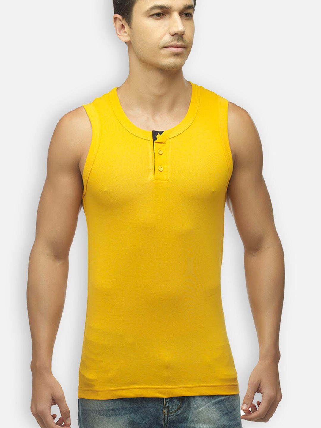 

Zoiro Pure Cotton Innerwear Vests, Yellow