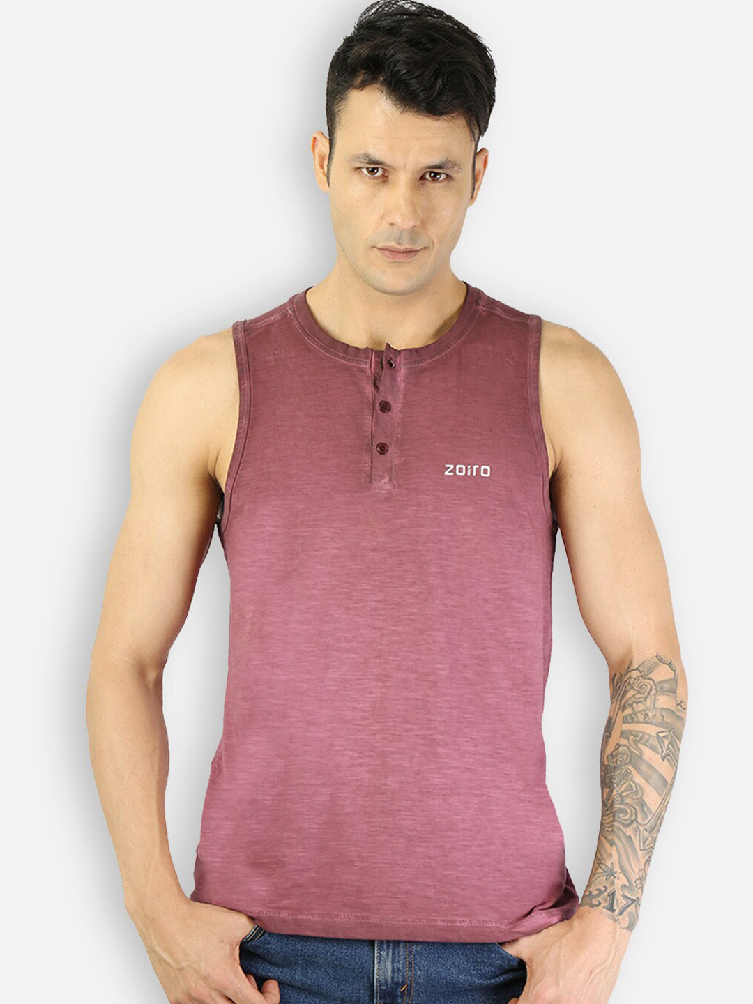 

Zoiro Cotton Sleeveless Innerwear Vest, Maroon