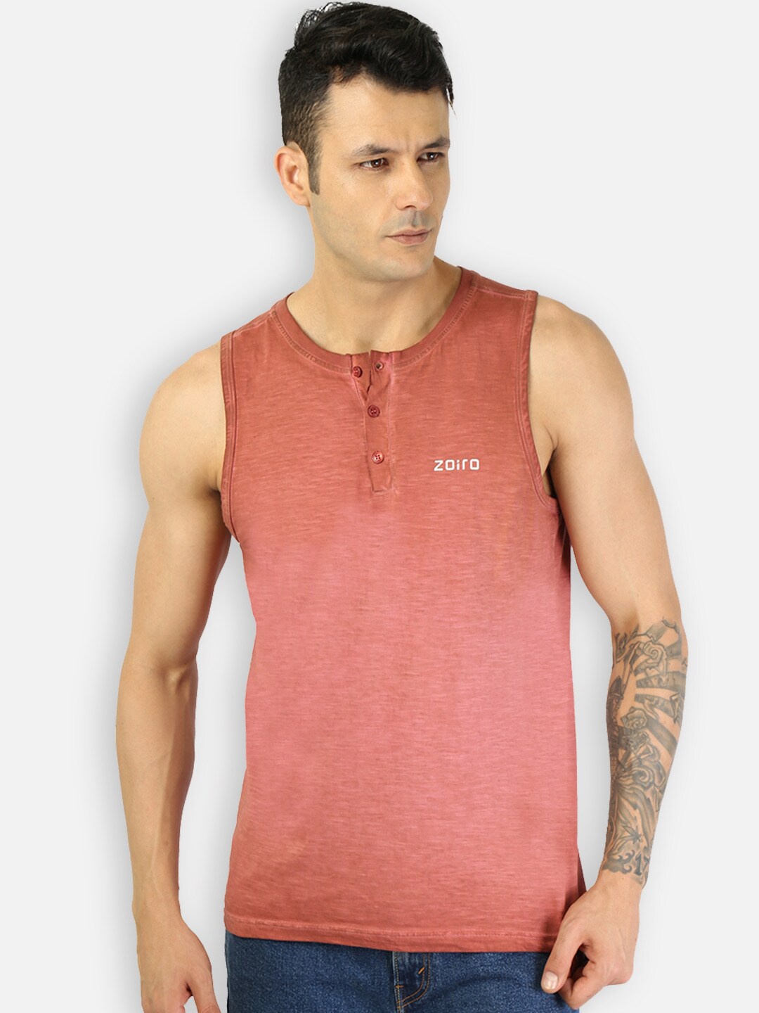 

Zoiro Cotton Sleeveless Innerwear Vest, Orange