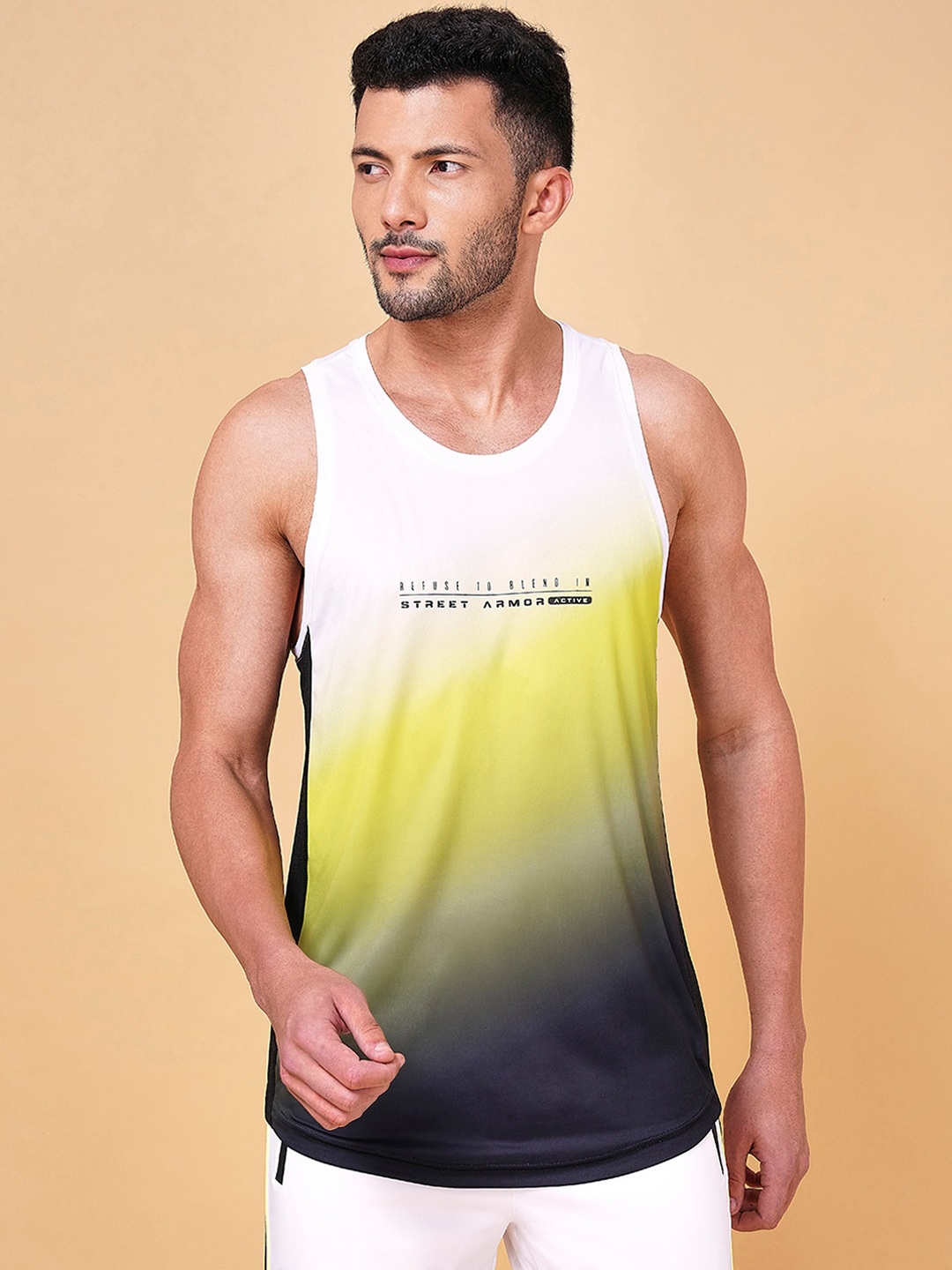 

Street Armor by Pantaloons Colourblocked Gym Vests, White