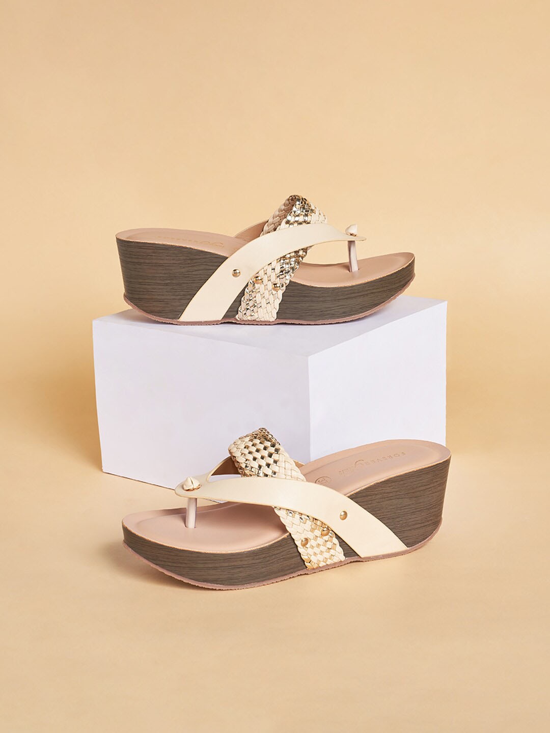 

Forever Glam by Pantaloons Off White PU Wedge Sandals