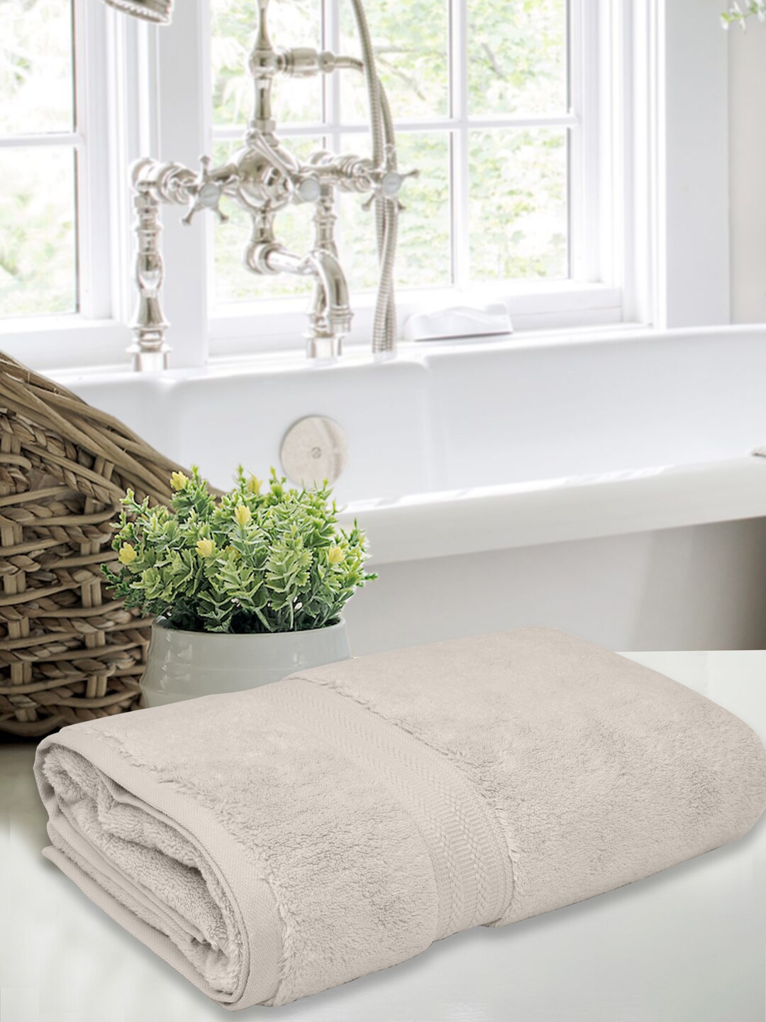 

Home Fresh NectorSoft Grey 500 GSM Pure Cotton Large Bath Towel