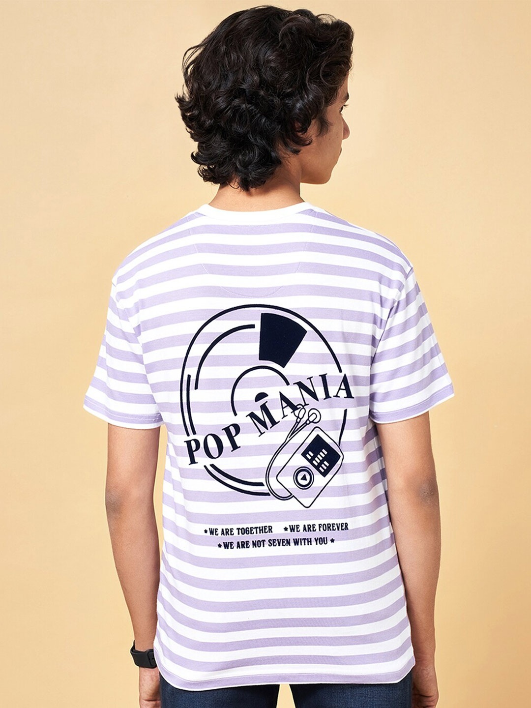

Coolsters by Pantaloons Boys Striped Cotton T-shirt, White