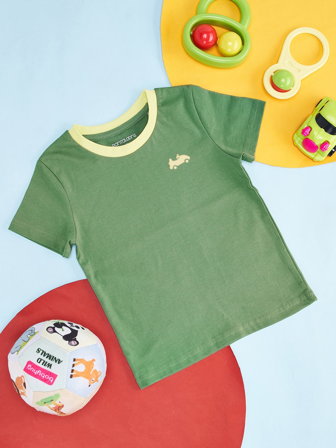 

Pantaloons Baby Infant Boys Casual Cotton T-shirt, Green