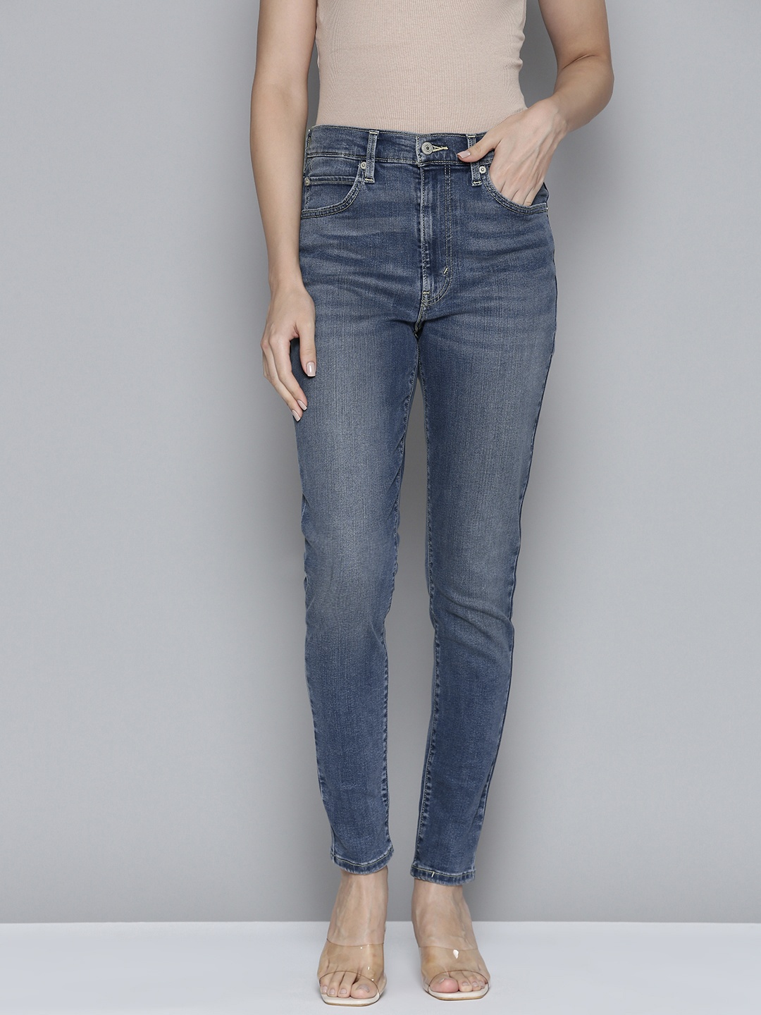 

Levis Women Skinny Fit High-Rise Light Fade Stretchable Jeans, Blue
