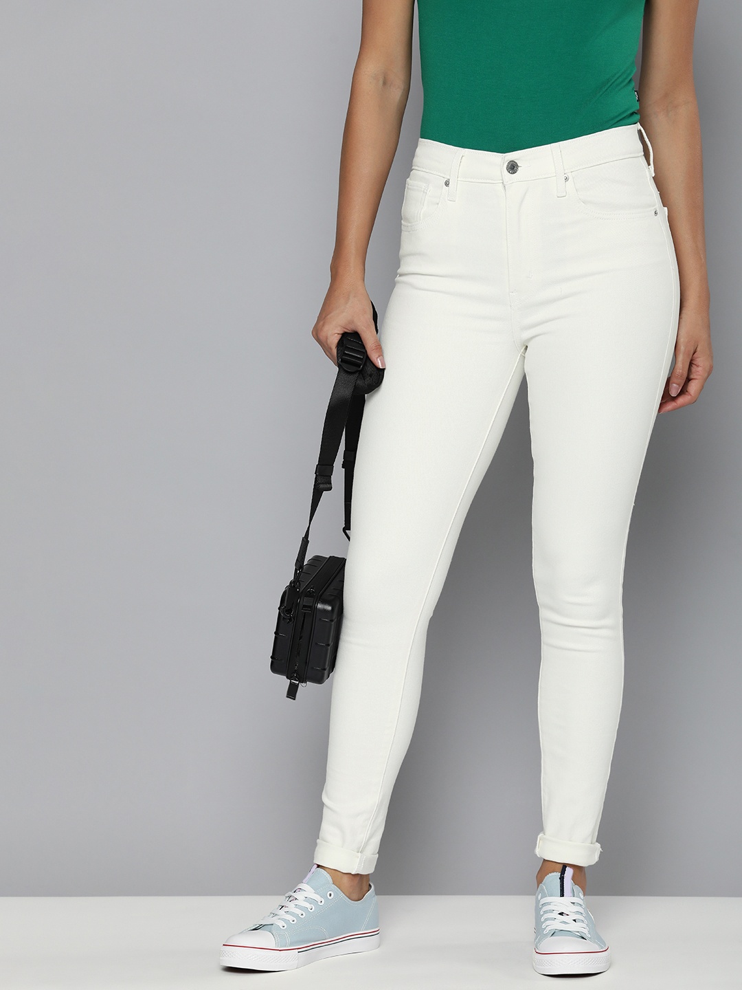 

Levis Women Skinny Fit High-Rise Stretchable Jeans, White