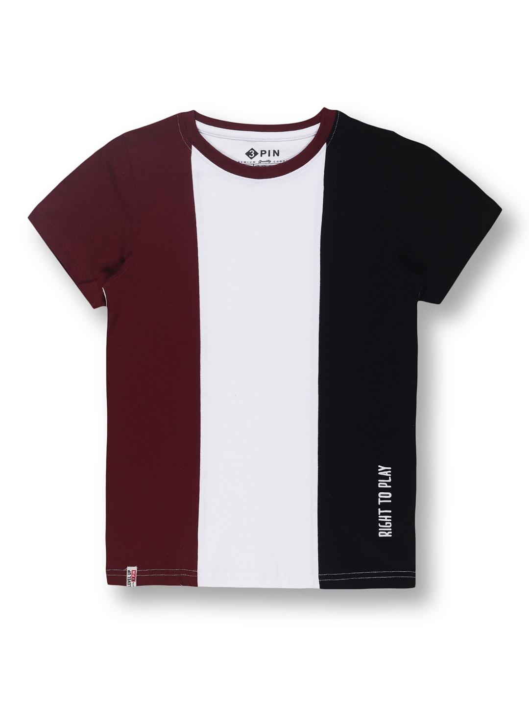 

3PIN Boys Colourblocked Cotton T-Shirt, White