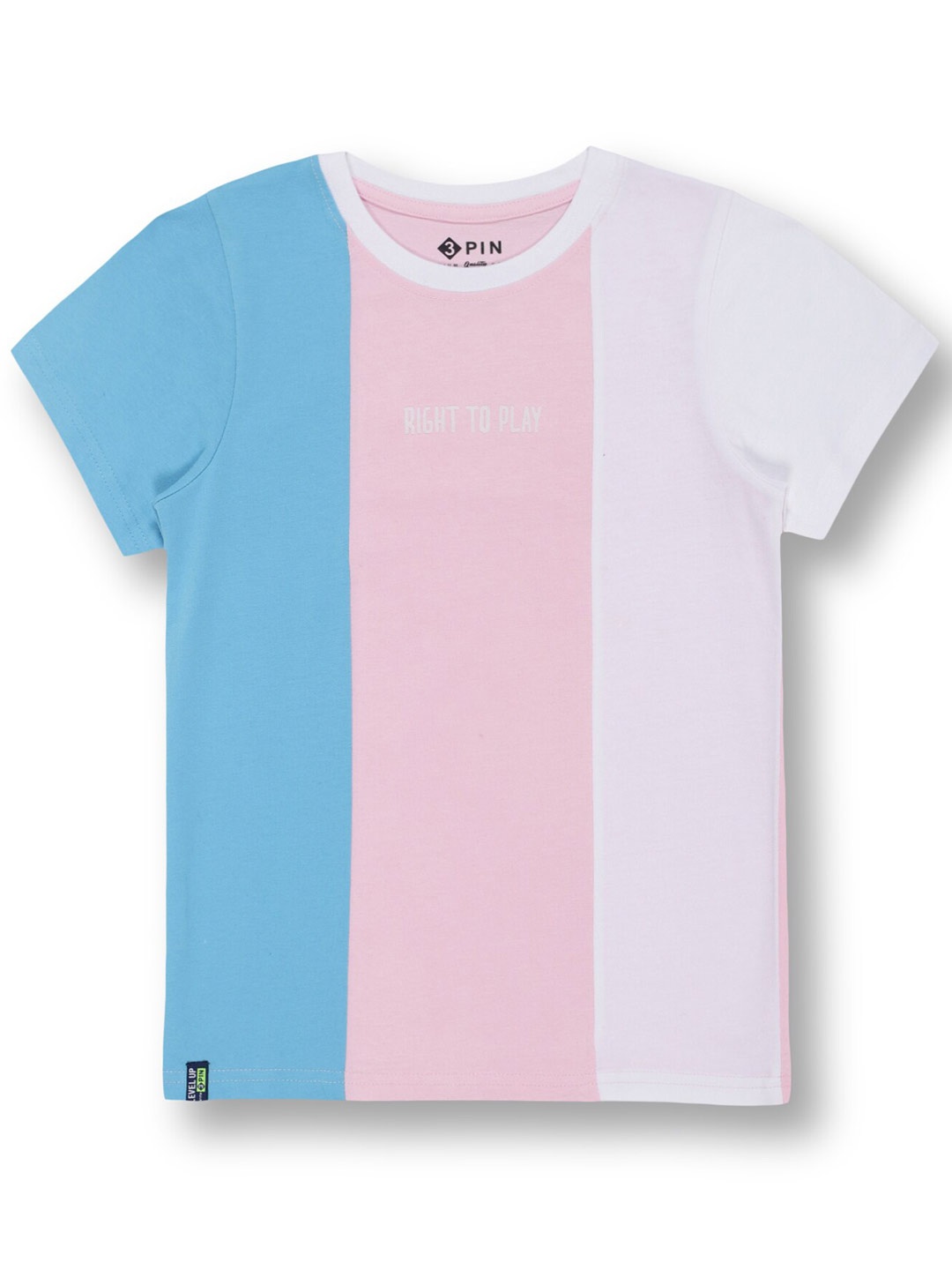 

3PIN Boys Colourblocked Cotton T-Shirt, Pink