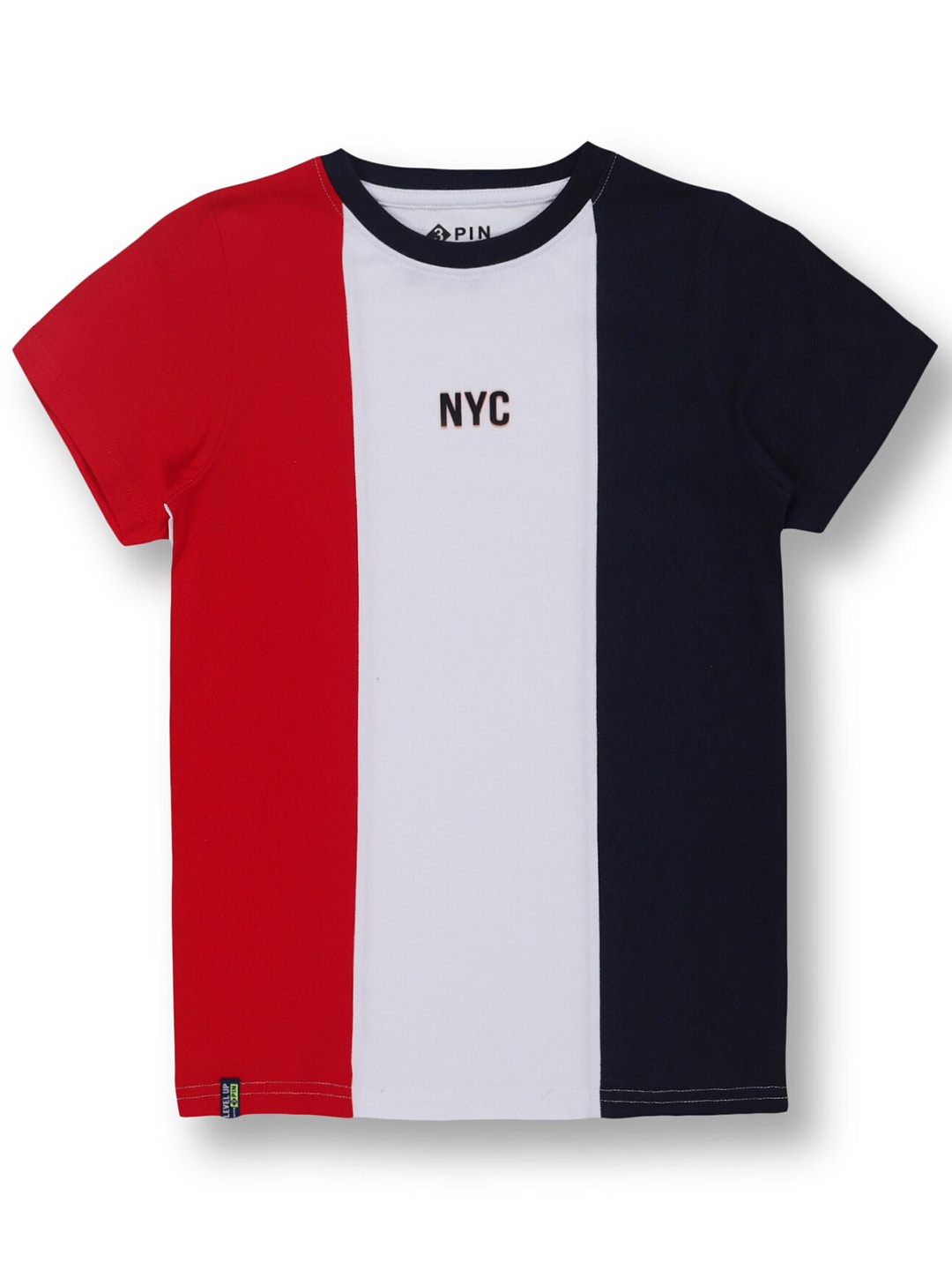 

3PIN Boys Colourblocked Cotton T-Shirt, White