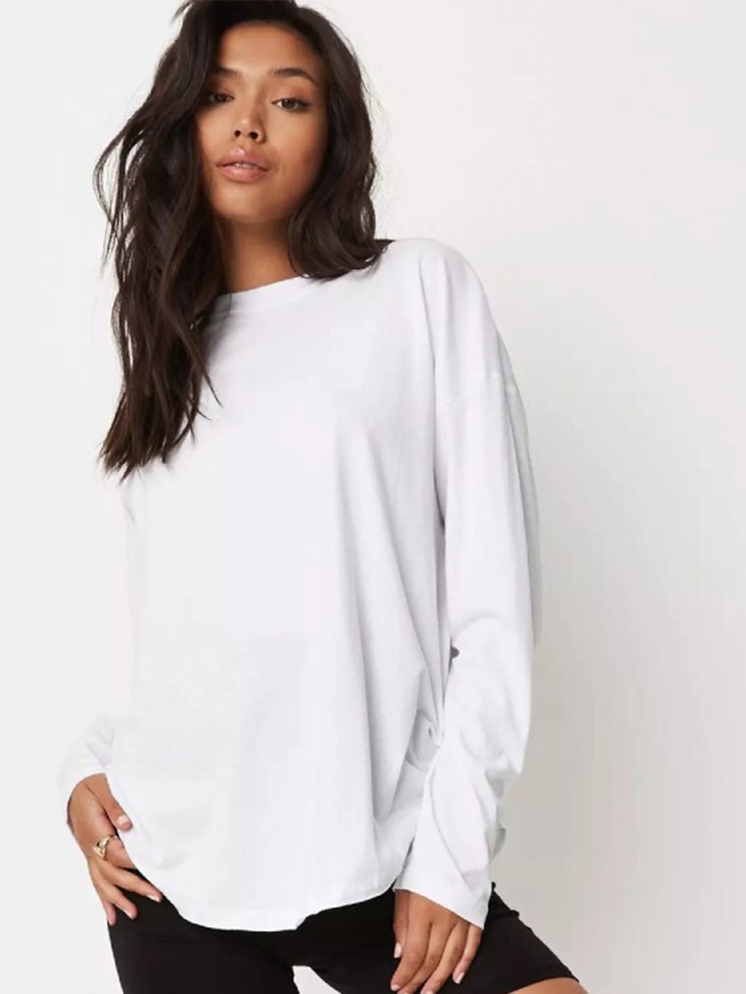 

Styched Cotton T-Shirt, White