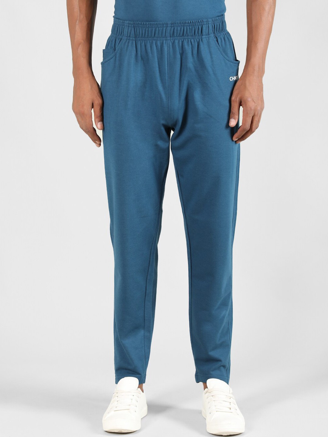 

CHKOKKO Men Gym Workout Lower Relaxed-Fit Sports Track Pants, Navy blue