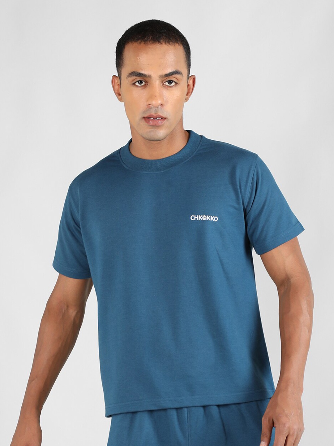 

CHKOKKO Relaxed Fit Sports T-shirt, Blue