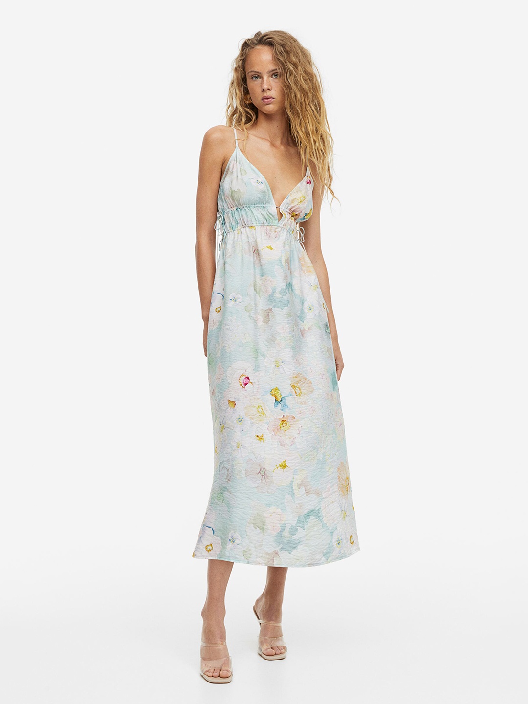 

H&M Drawstring-Detail Dress, Green