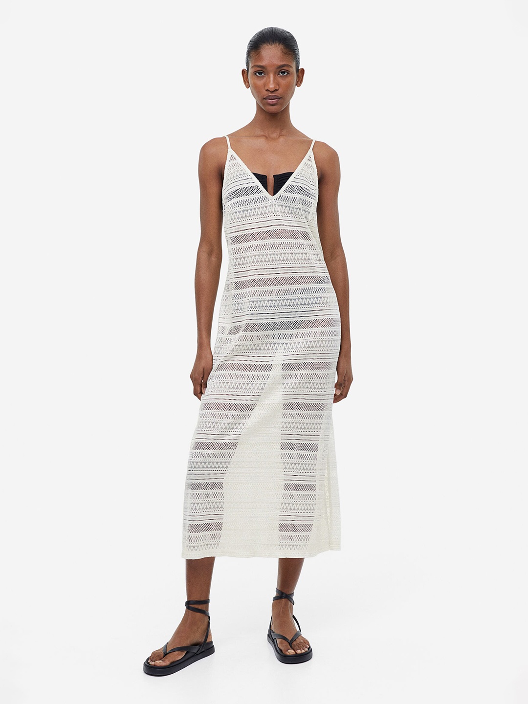 

H&M V-Neck Bodycon Dress, White