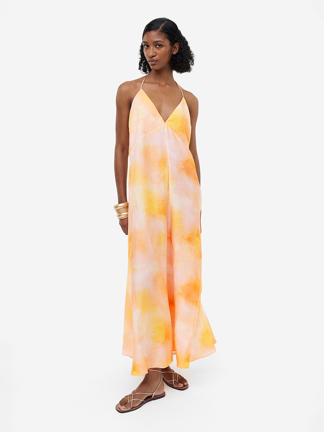 

H&M A-Line Modal-Blend Dress, Orange