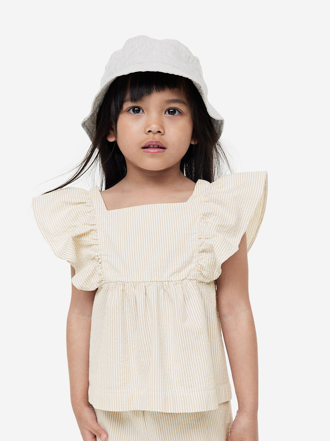 

H&M Girls 2-Piece Patterned Set, Beige