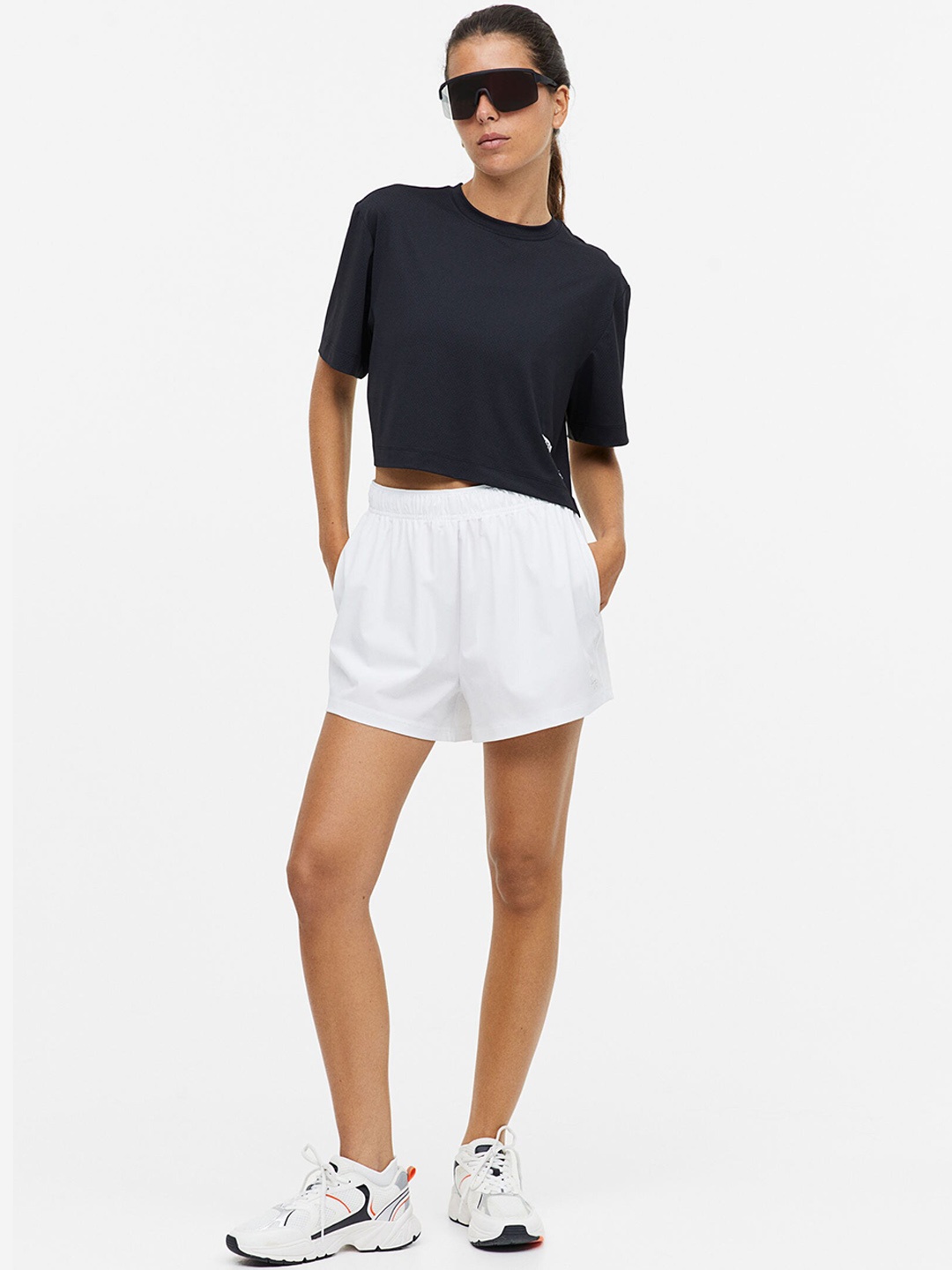 

H&M Women DryMove Sports Shorts, White
