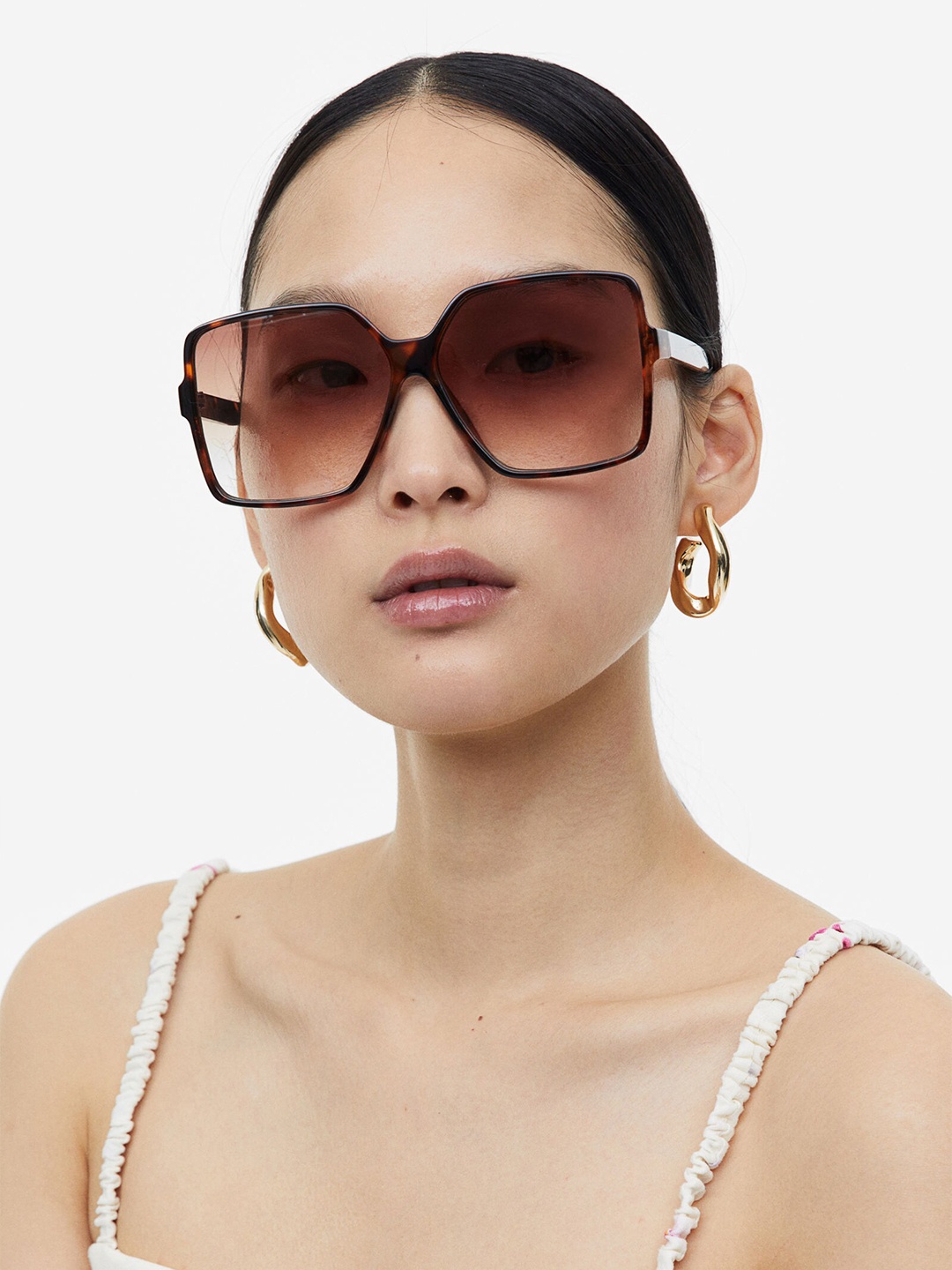 

H&M Women Oversized Sunglasses, Brown