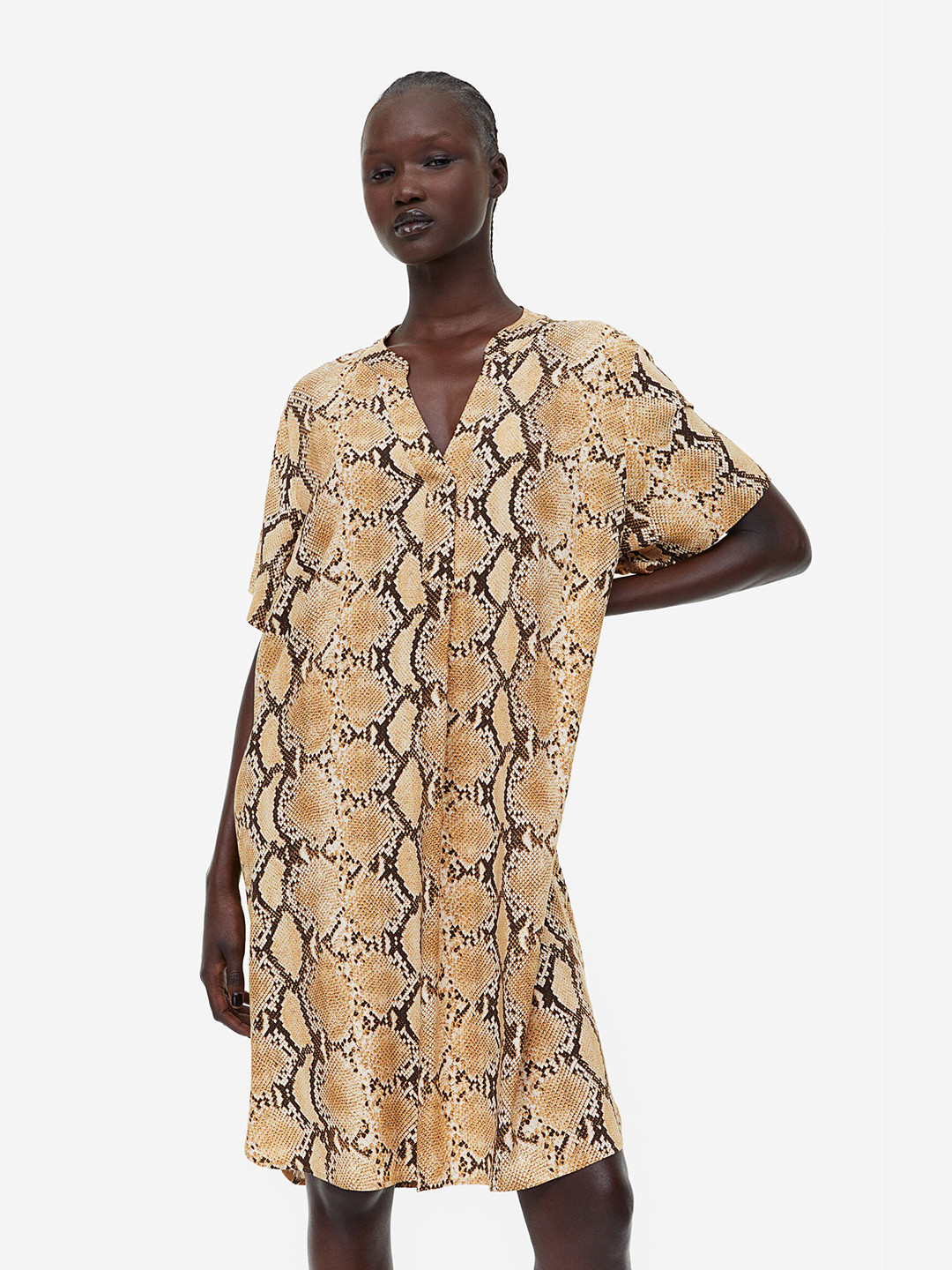 

H&M V-Neck Tunic, Beige