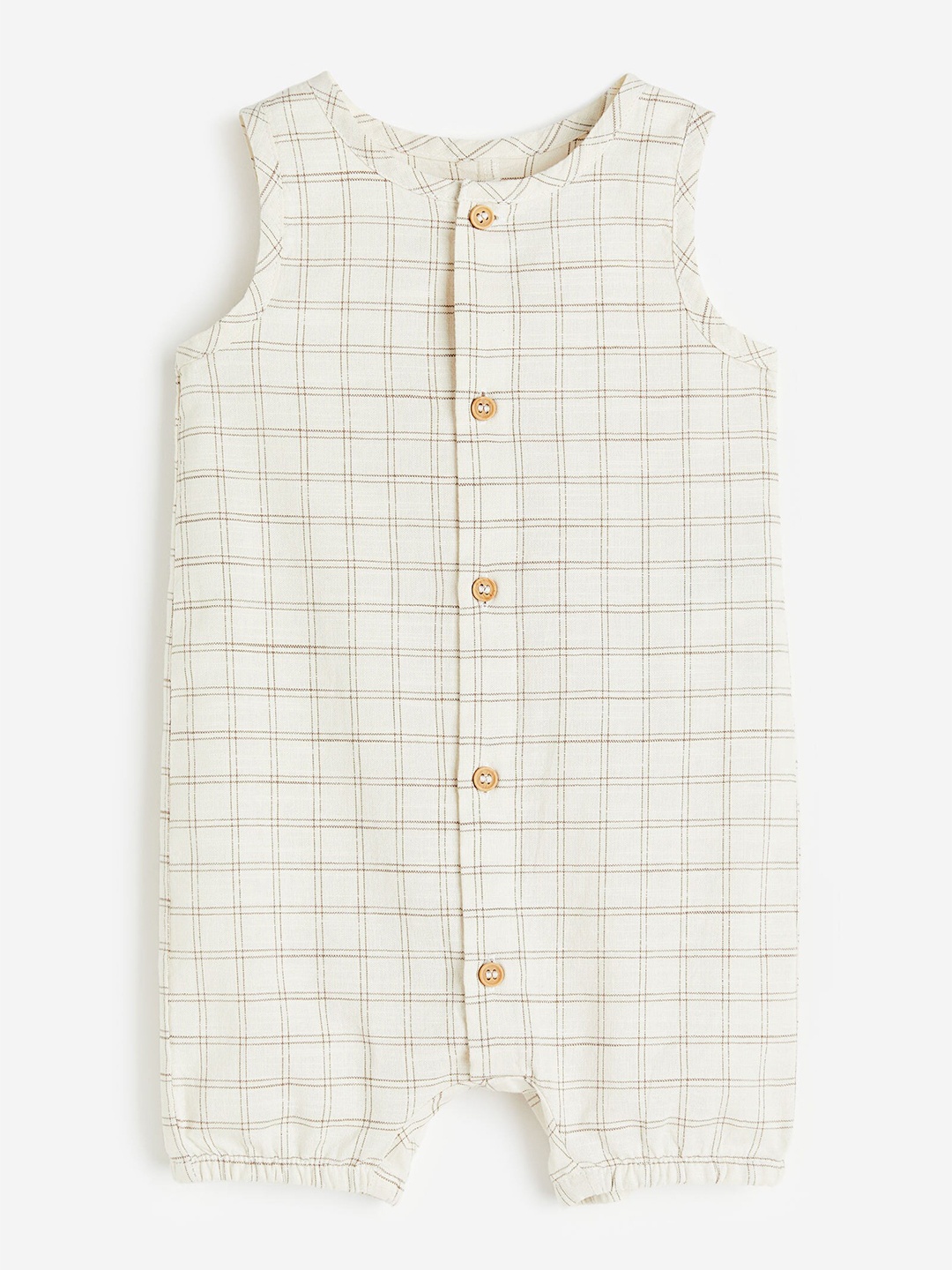

H&M Boys Sleeveless Romper Suit, Beige