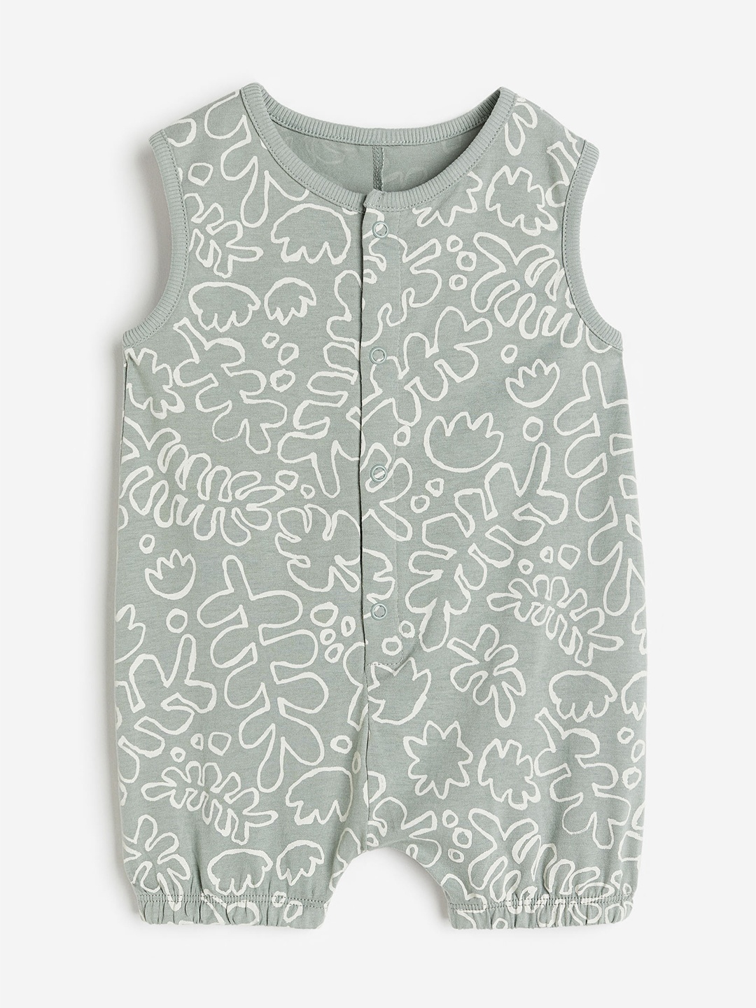 

H&M Boys Cotton Romper Suit, Green