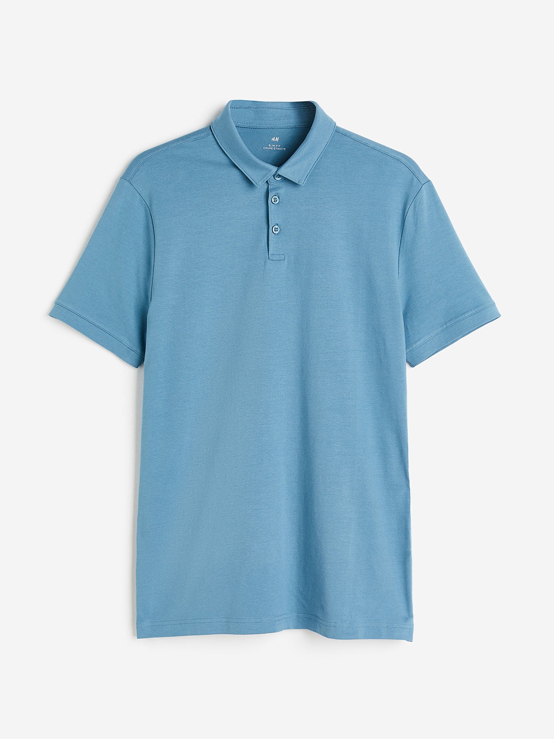 

H&M Men Slim Fit Polo Shirt, Blue
