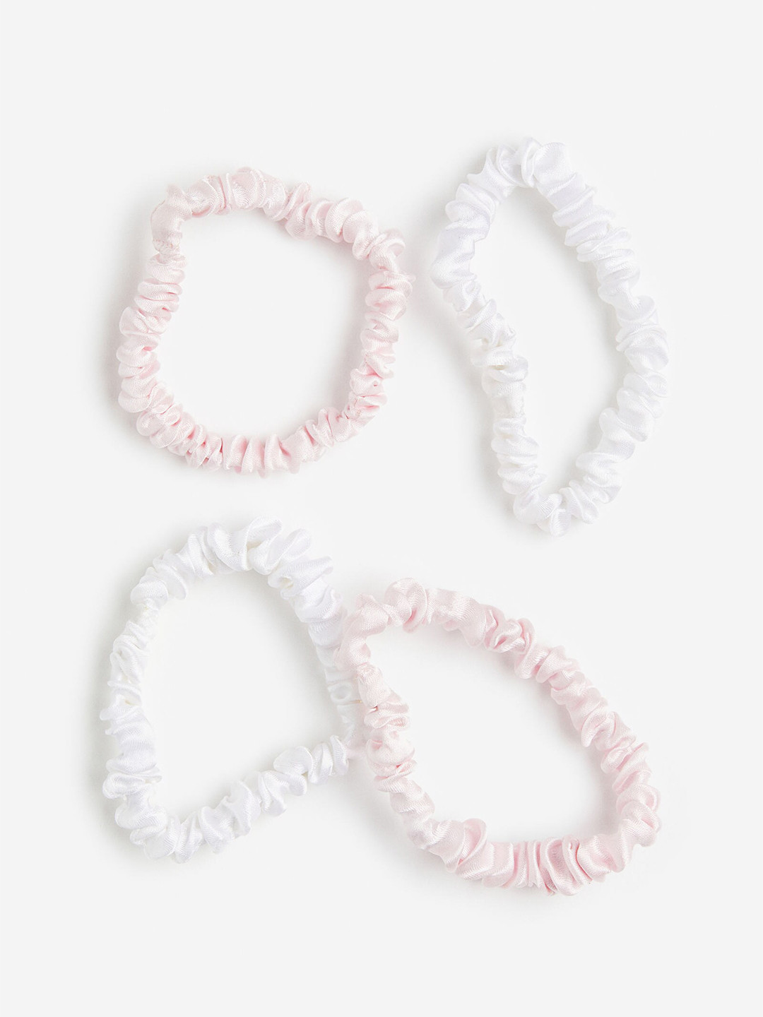 

H&M 4-Pack Silk Scrunchies, Pink