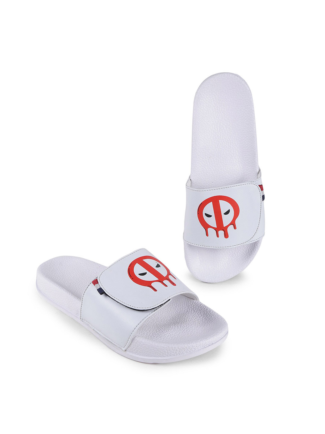 

PERY PAO Men Printed Sliders, White