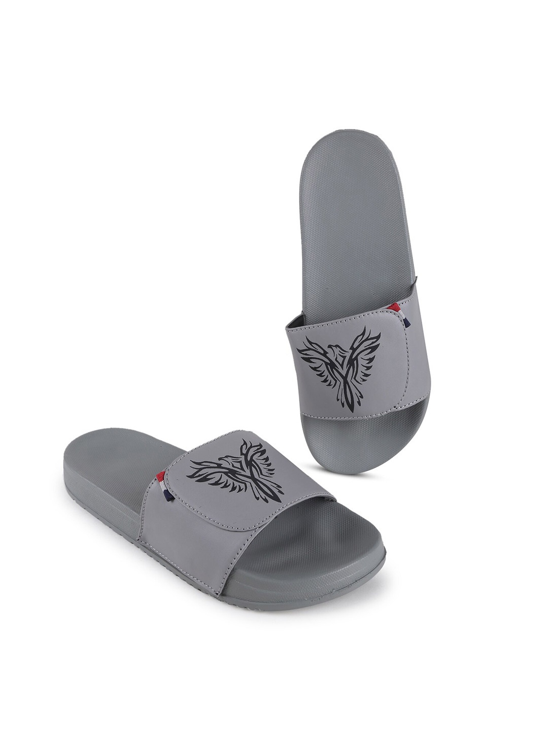 

PERY PAO Men Printed Sliders, Grey