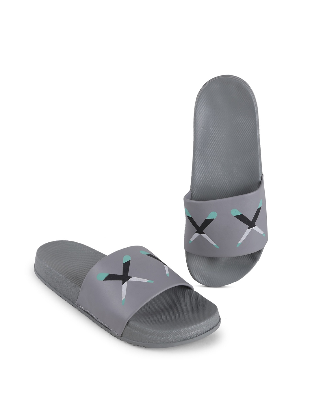 

PERY PAO Men Printed Sliders, Grey