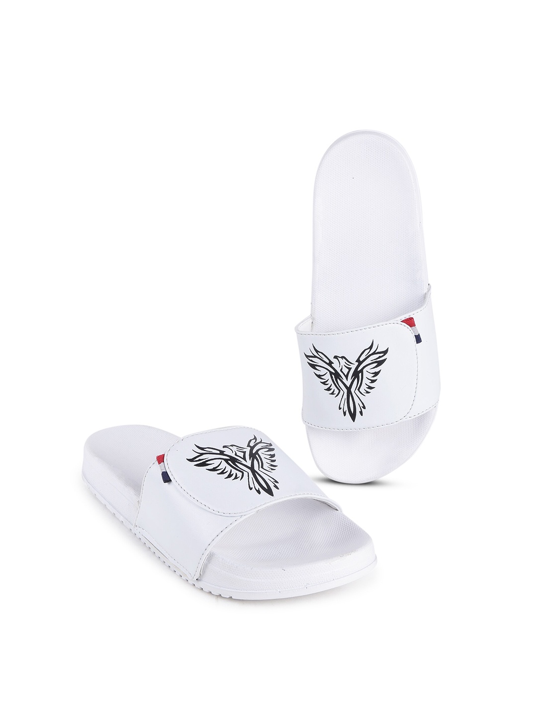 

PERY PAO Men Printed Sliders, White