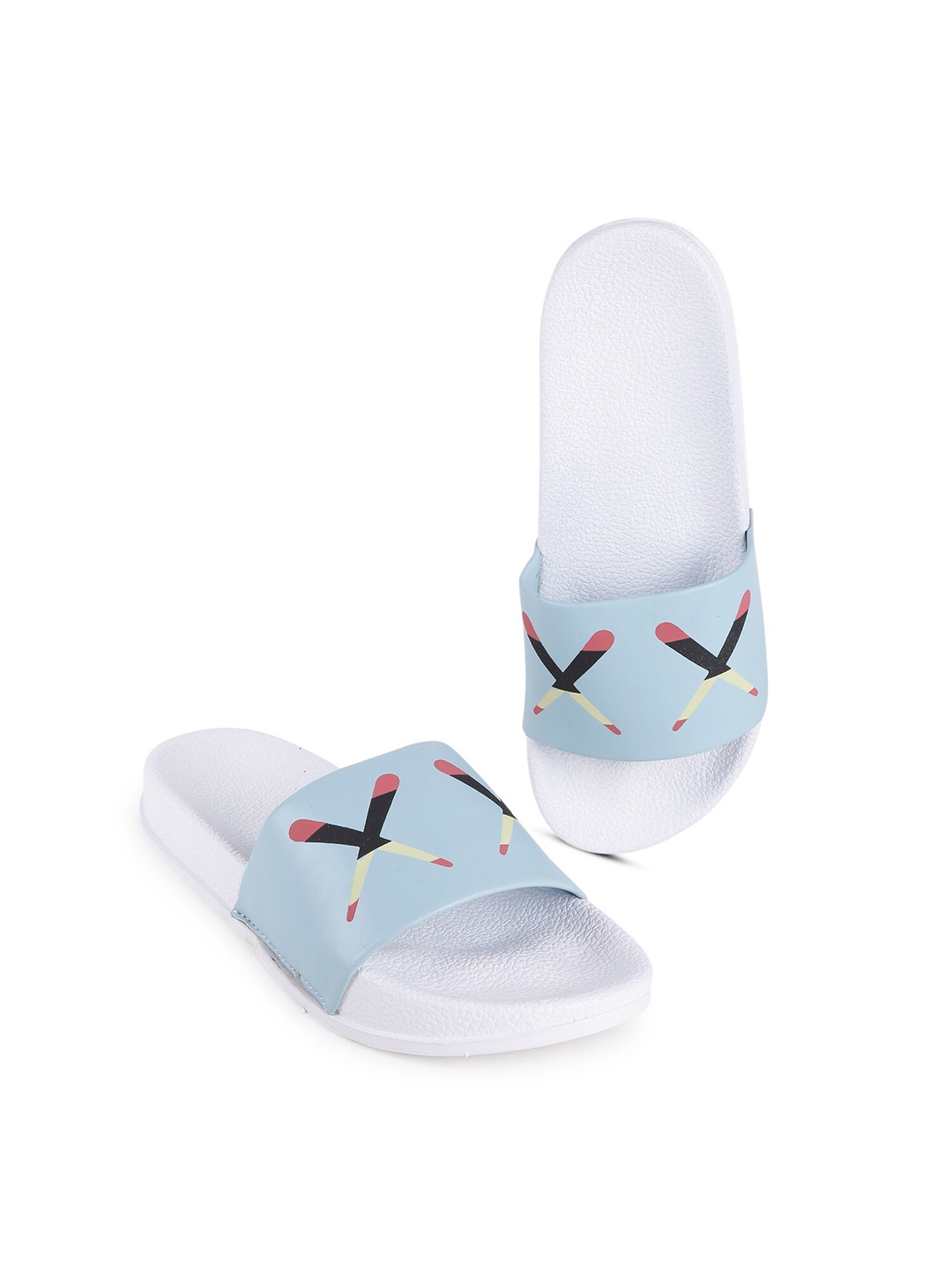 

PERY PAO Men Printed Sliders, Blue