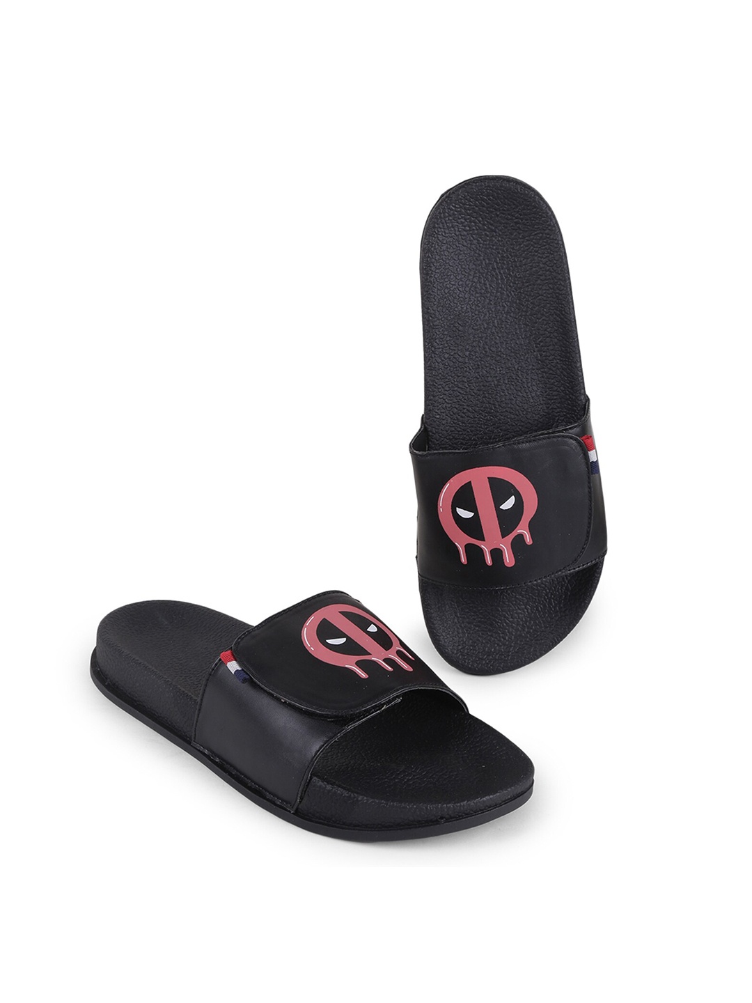 

PERY PAO Men Printed Sliders, Black